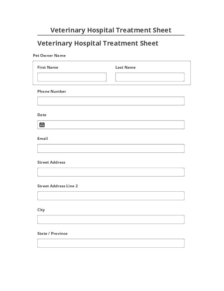 Incorporate Veterinary Hospital Treatment Sheet in Microsoft Dynamics
