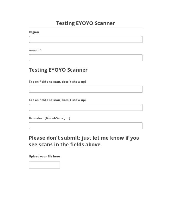 Update Testing EYOYO Scanner from Salesforce