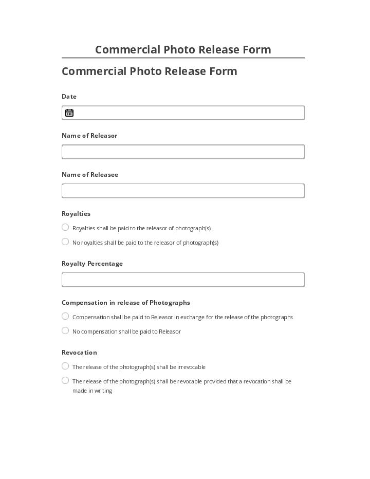 Extract Commercial Photo Release Form from Netsuite