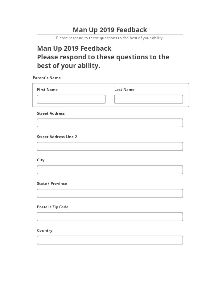 Arrange Man Up 2019 Feedback in Salesforce