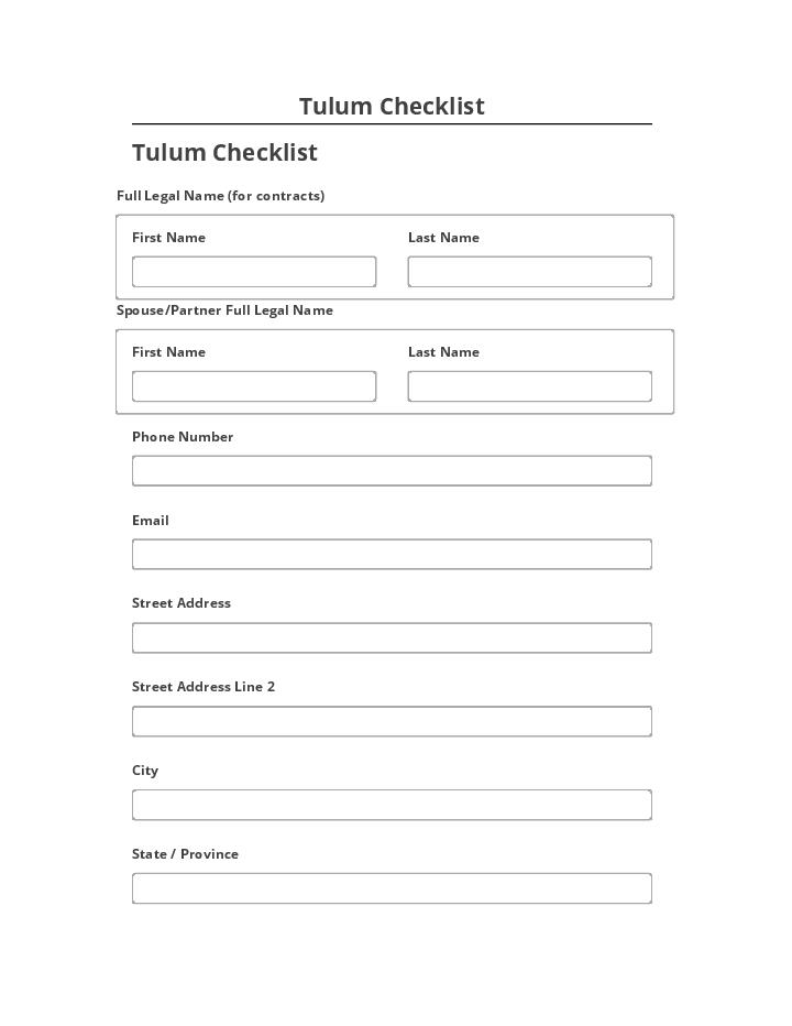 Automate Tulum Checklist in Netsuite