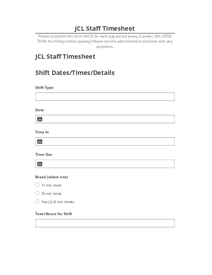 Pre-fill JCL Staff Timesheet from Netsuite