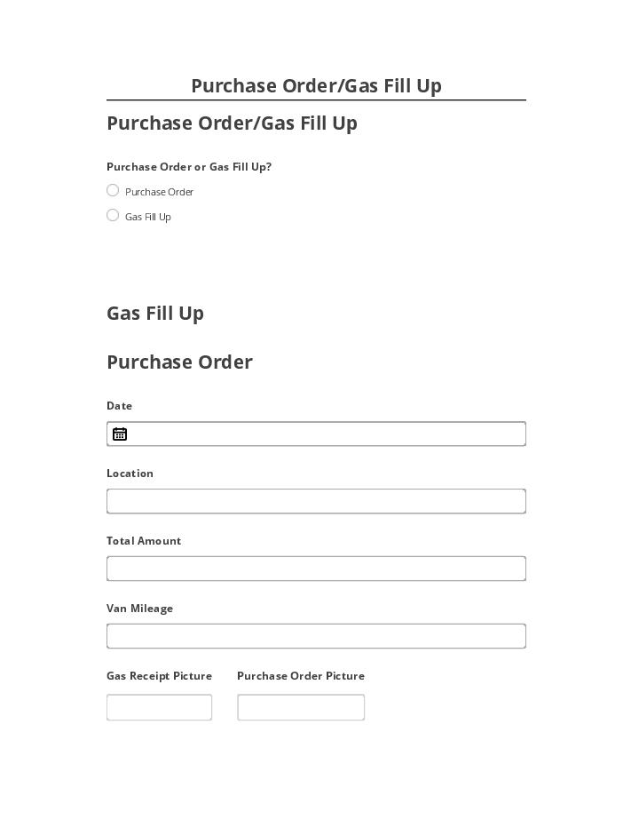 Export Purchase Order/Gas Fill Up to Netsuite