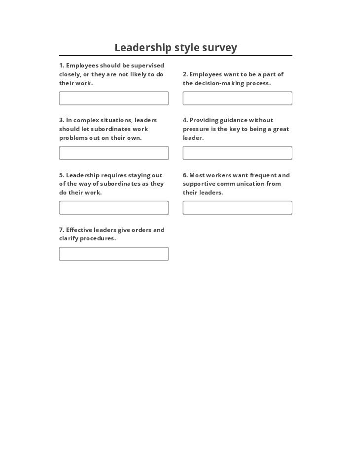 Extract Leadership style survey