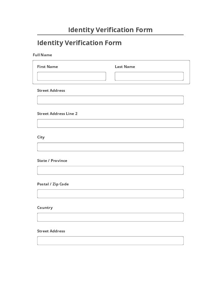 Export Identity Verification Form