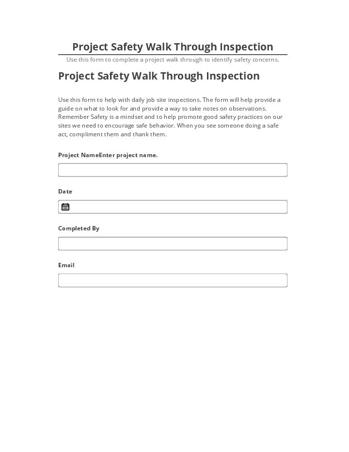Extract Project Safety Walk Through Inspection from Salesforce