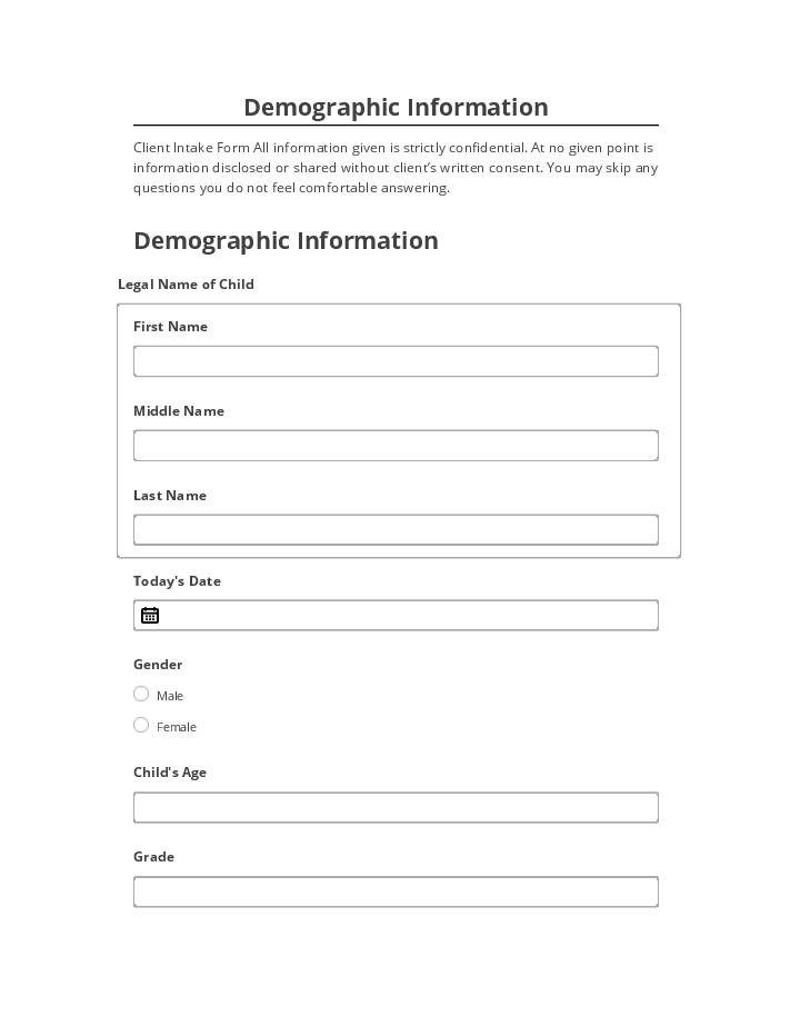 Archive Demographic Information to Salesforce