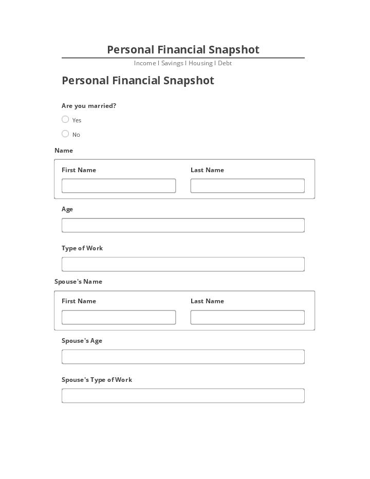 Integrate Personal Financial Snapshot with Netsuite