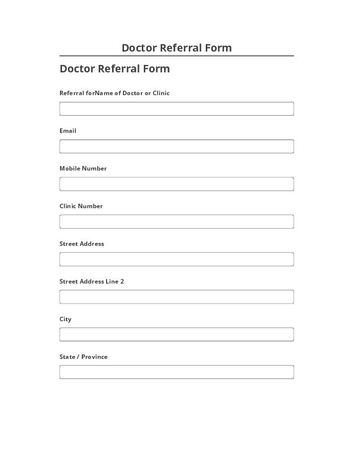 Incorporate Doctor Referral Form