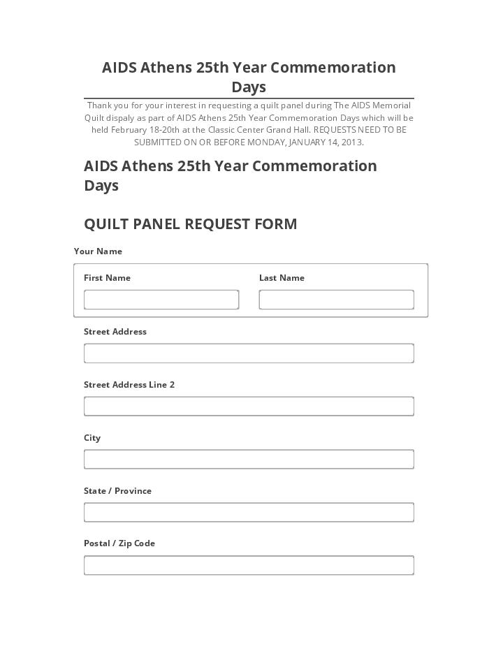 Arrange AIDS Athens 25th Year Commemoration Days in Microsoft Dynamics