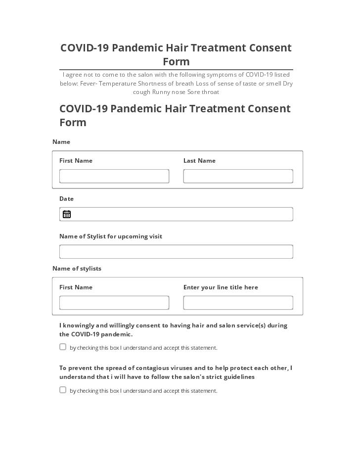 Incorporate COVID-19 Pandemic Hair Treatment Consent Form in Microsoft Dynamics