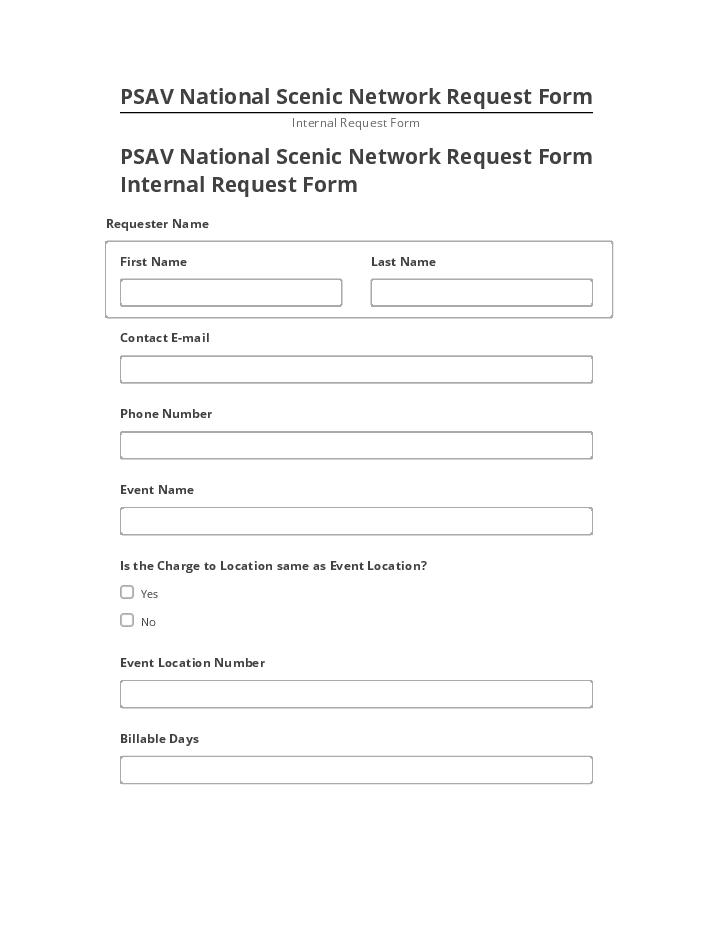 Incorporate PSAV National Scenic Network Request Form in Netsuite
