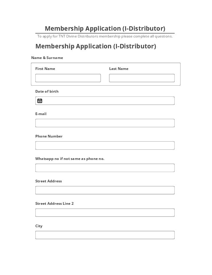 Synchronize Membership Application (I-Distributor)
