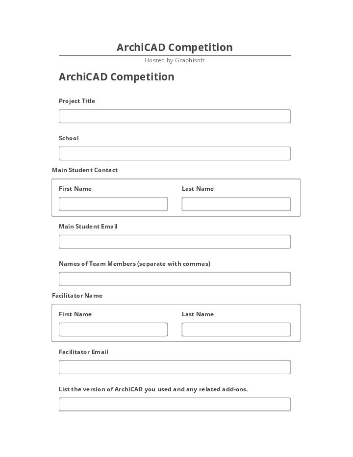 Incorporate ArchiCAD Competition in Salesforce