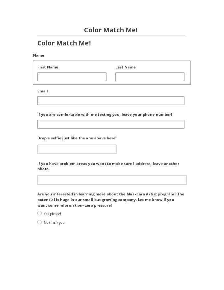 Automate Color Match Me! in Salesforce