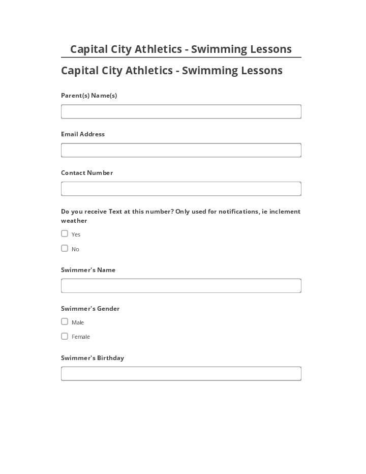 Manage Capital City Athletics - Swimming Lessons