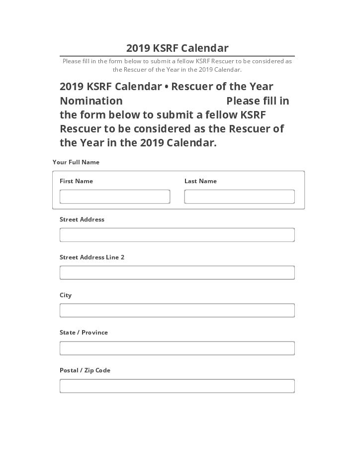 Extract 2019 KSRF Calendar from Netsuite