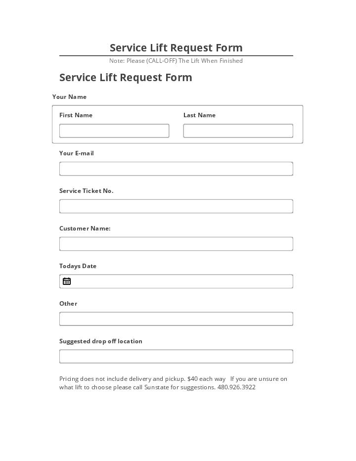 Automate Service Lift Request Form in Microsoft Dynamics