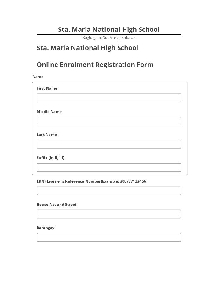 Synchronize Sta. Maria National High School with Salesforce
