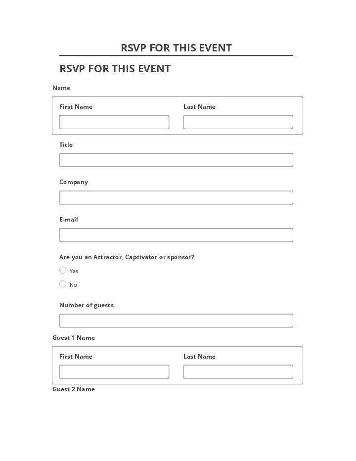 Arrange RSVP FOR THIS EVENT in Microsoft Dynamics