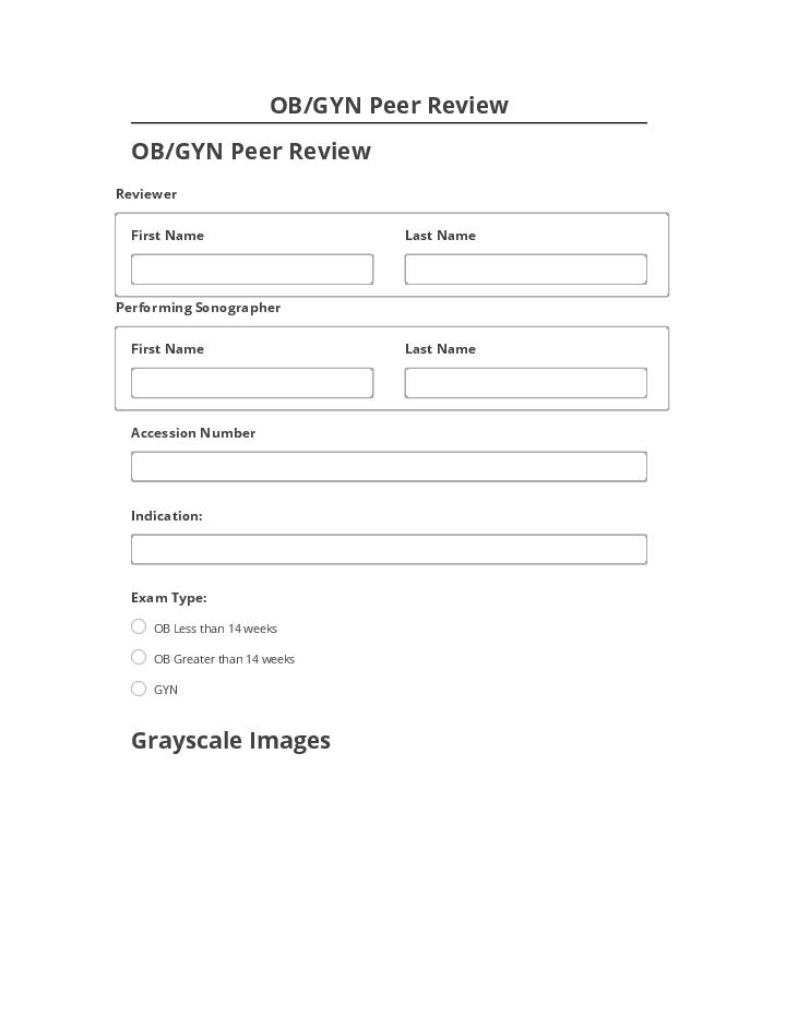 Pre-fill OB/GYN Peer Review from Microsoft Dynamics