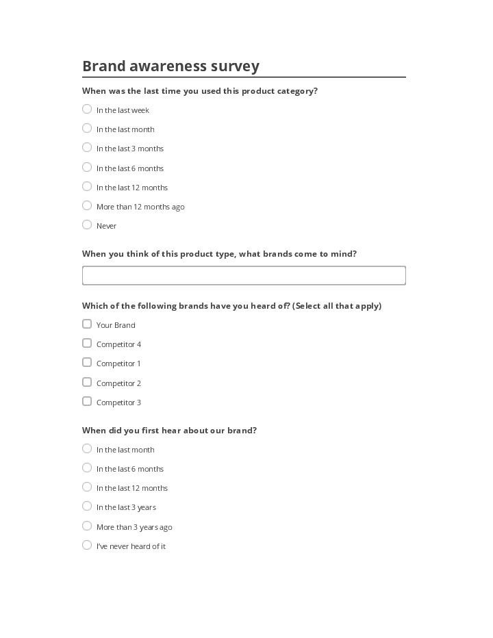 Extract Brand awareness survey from Salesforce