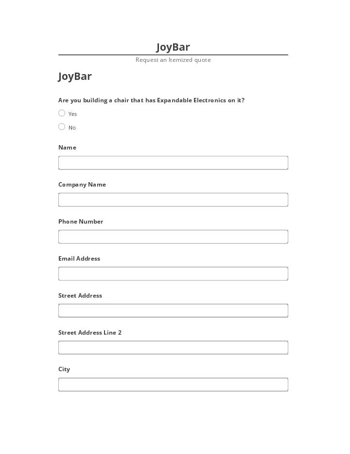 Export JoyBar to Salesforce