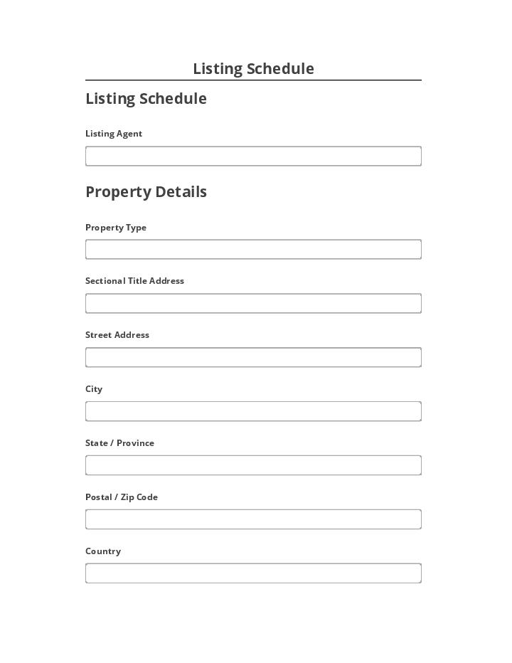 Manage Listing Schedule in Netsuite