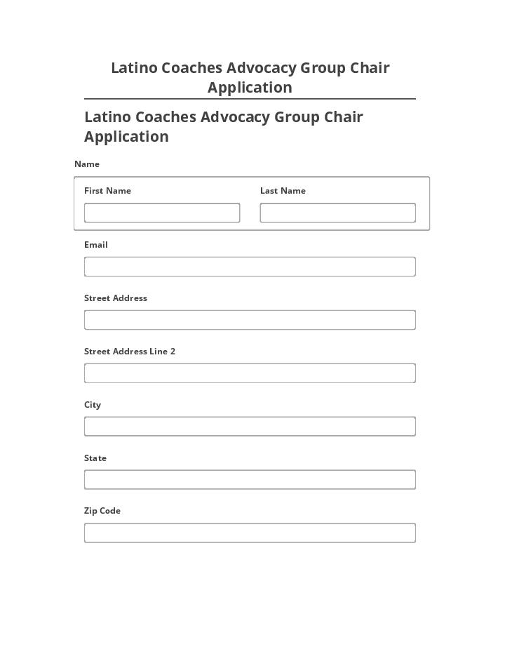 Extract Latino Coaches Advocacy Group Chair Application