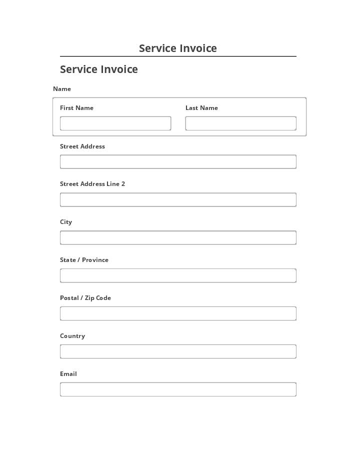 Pre-fill Service Invoice from Netsuite