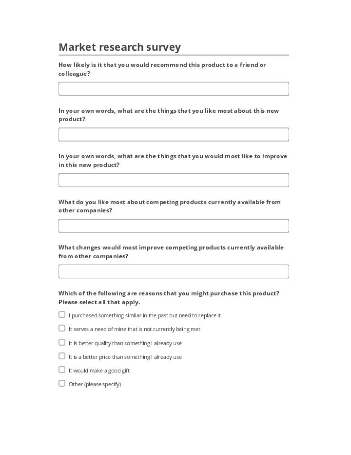 Pre-fill Market Research Survey from Salesforce