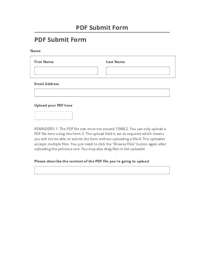 Automate PDF Submit Form in Salesforce