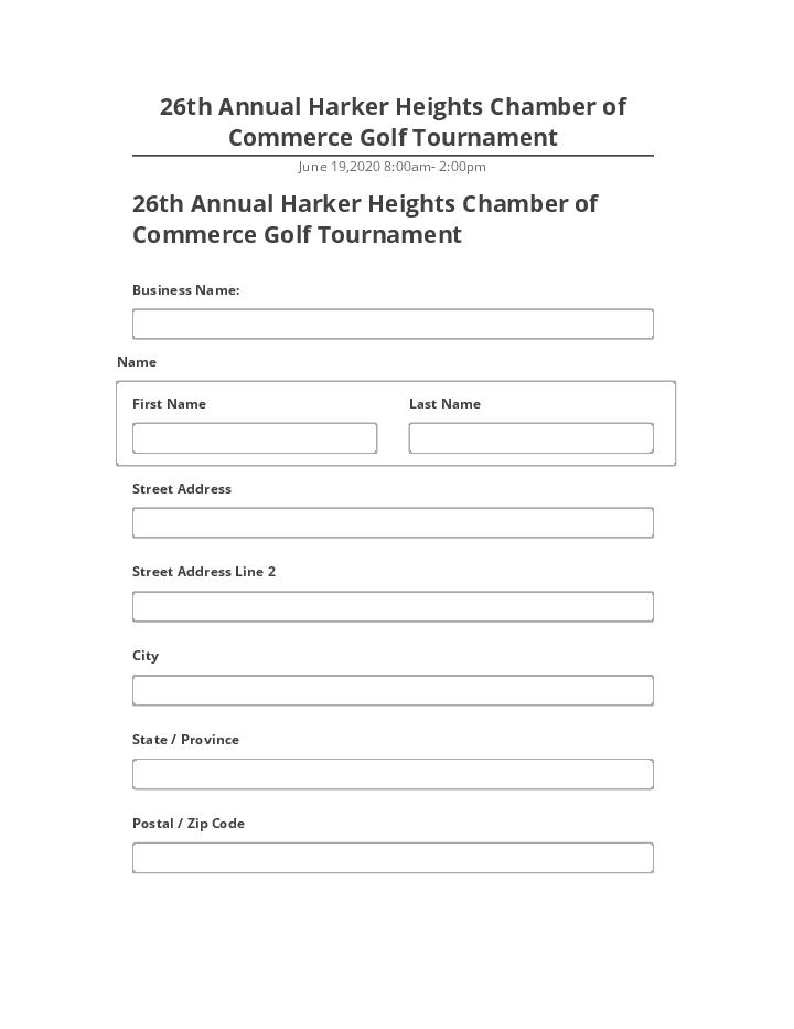 Incorporate 26th Annual Harker Heights Chamber of Commerce Golf Tournament in Netsuite