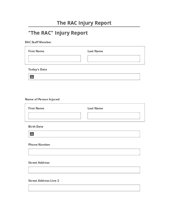 Arrange The RAC Injury Report in Microsoft Dynamics