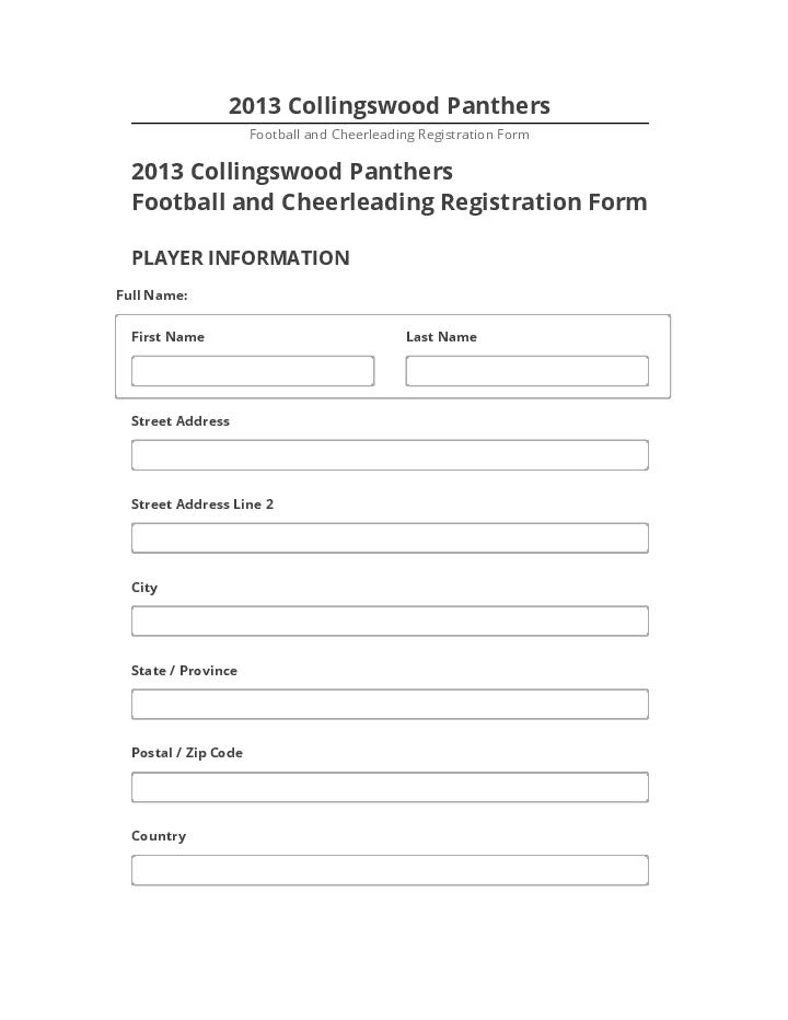 Update 2013 Collingswood Panthers from Salesforce