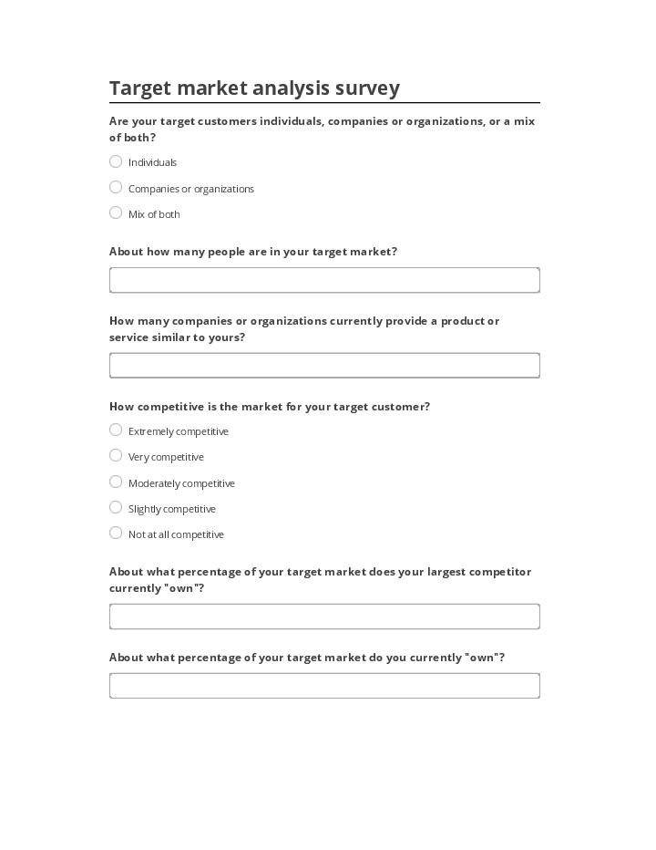 Extract Target market analysis survey from Microsoft Dynamics