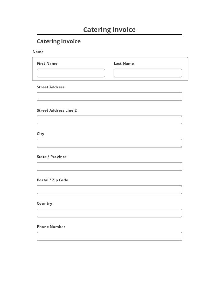 Synchronize Catering Invoice