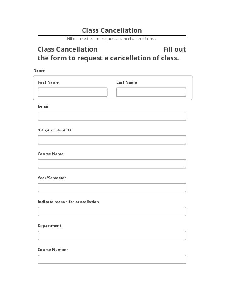 Integrate Class Cancellation