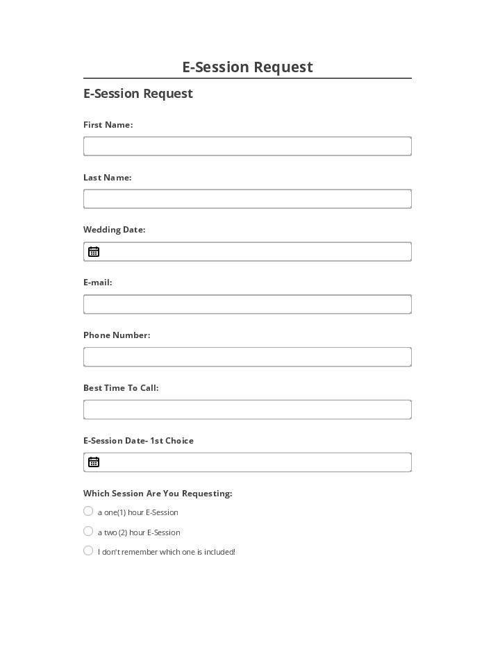 Extract E-Session Request from Microsoft Dynamics