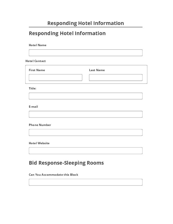 Arrange Responding Hotel Information in Netsuite