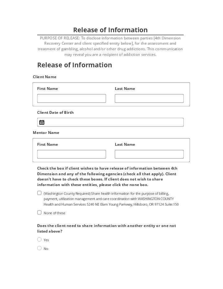 Arrange Release of Information in Salesforce