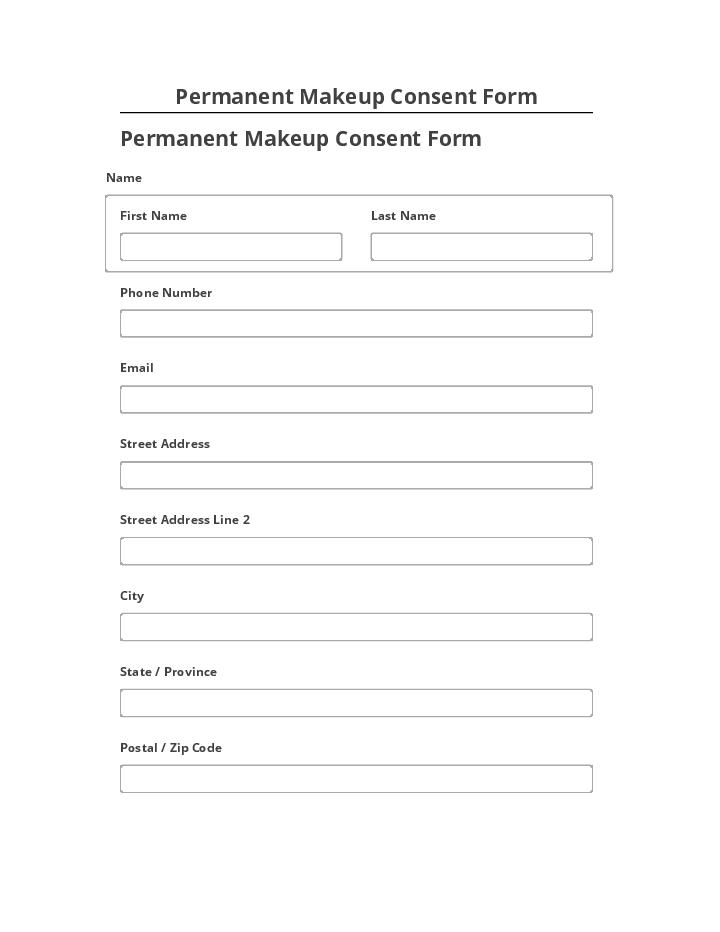 Manage Permanent Makeup Consent Form in Netsuite