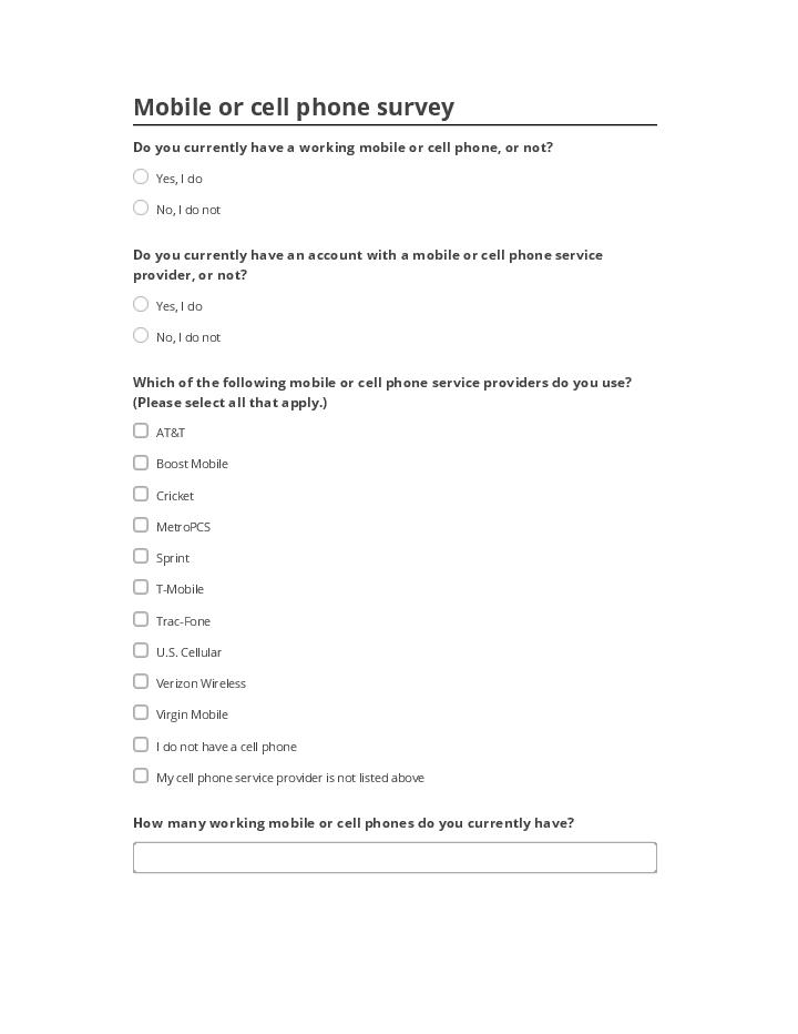 Incorporate Mobile or cell phone survey in Microsoft Dynamics