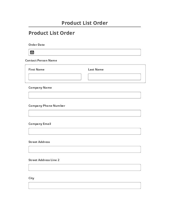 Archive Product List Order