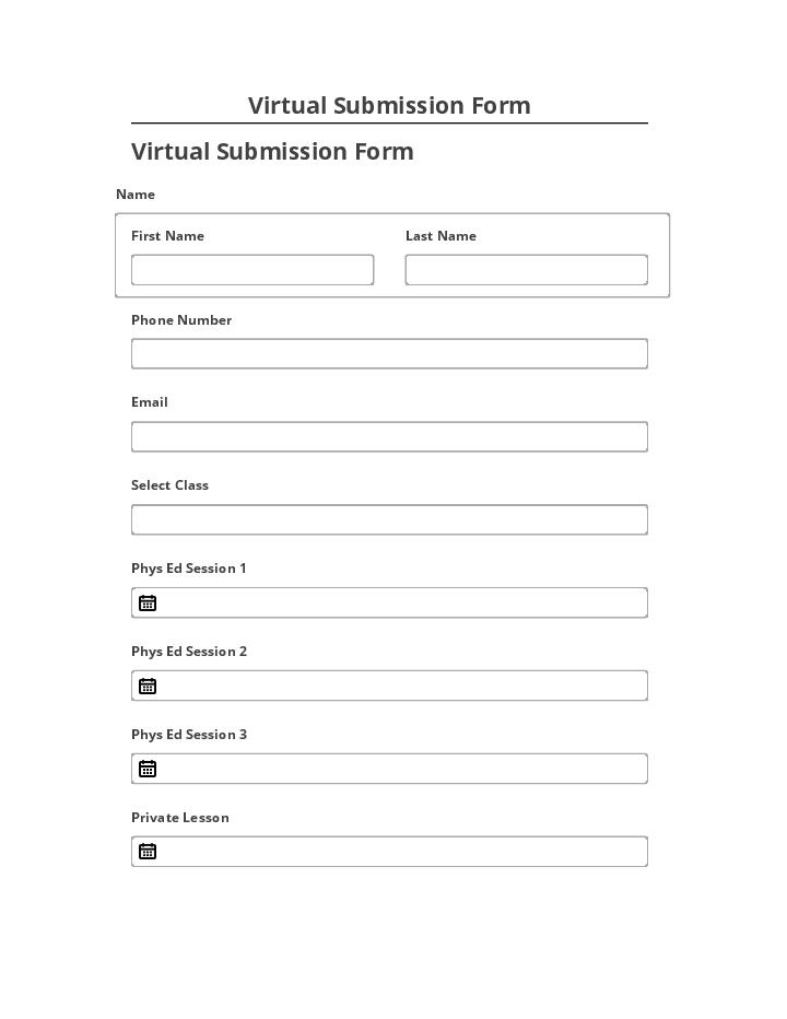 Pre-fill Virtual Submission Form