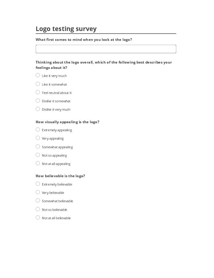 Manage Logo testing survey in Salesforce