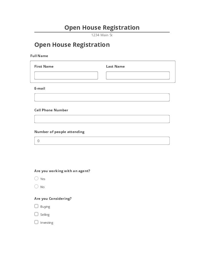 Arrange Open House Registration in Netsuite