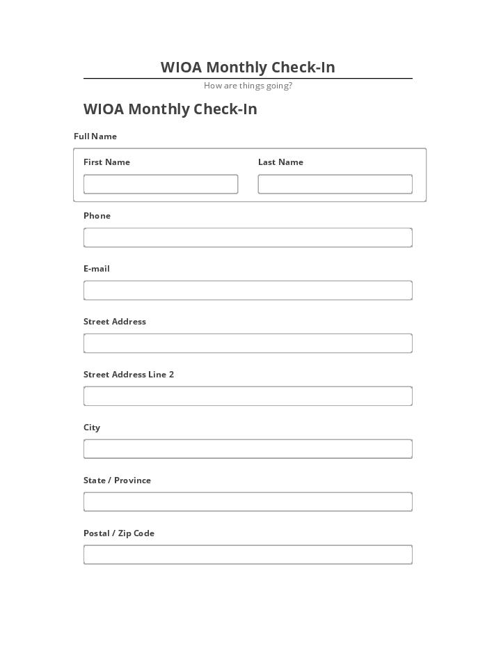 Incorporate WIOA Monthly Check-In in Salesforce