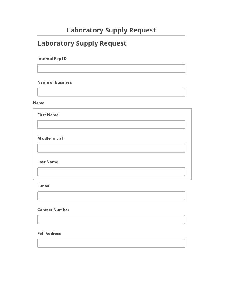 Synchronize Laboratory Supply Request with Salesforce