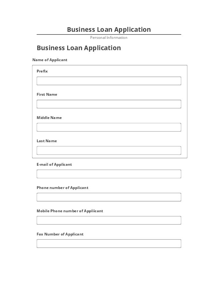 Arrange Business Loan Application in Salesforce